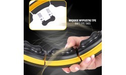 HHM21 HULA HOOP TPE BLACK/YELLOW MAGNETIC WITH WEIGHT + COUNTER HMS