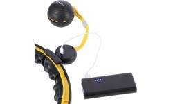 HHM21 HULA HOOP TPE BLACK/YELLOW MAGNETIC WITH WEIGHT + COUNTER HMS