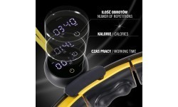 HHM21 HULA HOOP TPE BLACK/YELLOW MAGNETIC WITH WEIGHT + COUNTER HMS
