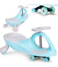 Гравитационная машинка для детей со светодиодными колёсами синяя ECOTOYS