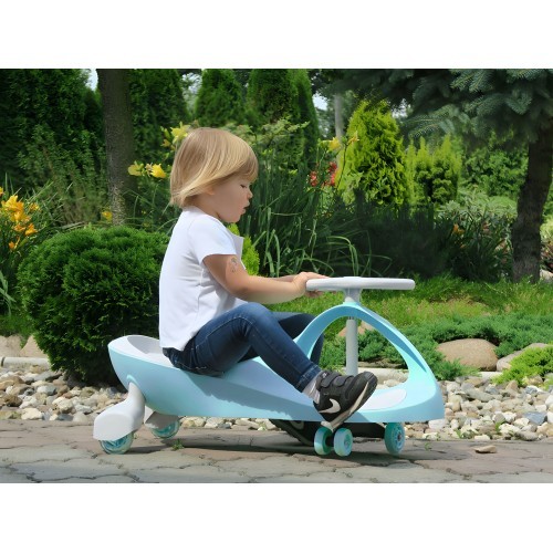 Gravitacinė mašinėlė vaikams su LED ratukais mėlyna ECOTOYS