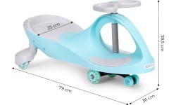 Гравитационная машинка для детей со светодиодными колёсами синяя ECOTOYS