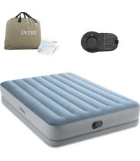 Didelis dvivietis pripučiamas čiužinys 203x152x36 cm su integruota elektrine pompa INTEX 64159