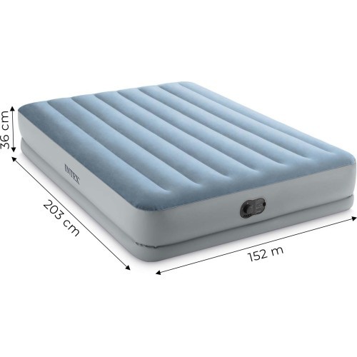 Didelis dvivietis pripučiamas čiužinys 203x152x36 cm su integruota elektrine pompa INTEX 64159