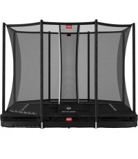 Батут BERG Ultim Favorit InGround 280, чёрный, с защитной сеткой Comfort