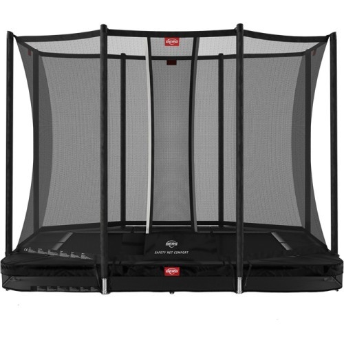 Батут BERG Ultim Favorit InGround 280, чёрный, с защитной сеткой Comfort