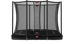 Батут BERG Ultim Favorit InGround 280, чёрный, с защитной сеткой Comfort