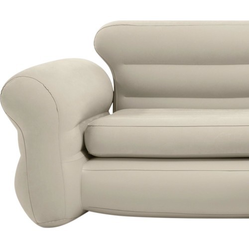 Pripučiama kampinė sofa keturvietė 257x203x76 cm smėlio spalvos INTEX 68575