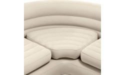 Pripučiama kampinė sofa keturvietė 257x203x76 cm smėlio spalvos INTEX 68575