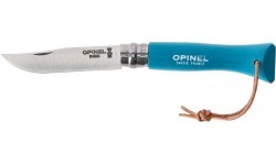 Нож Opinel Colorama 06 inox бирюзовый с темляком