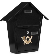Sieninė pašto dėžutė, cinkuoto plieno, juoda ModernHome