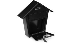 Sieninė pašto dėžutė, cinkuoto plieno, juoda ModernHome