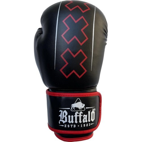 Buffalo Outrage boxing gloves black and red 14oz