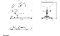 Nugaros tiesiamojo suoliukas MS-L108 2.0 - Marbo Sport