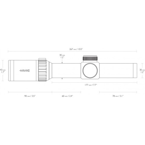Optinis taikiklis Hawke Vantage 30 WA FD 1-8x24