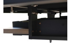 Pool Table / Dining Table, Vancouver III, 7 ft., black/brown, burgundy cloth