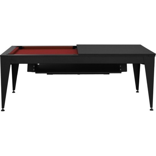 Biliardo stalas / valgomojo stalas Vancouver III, 7 ft, juodas, bordo sukno