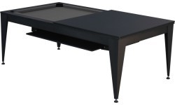 Pool Table / Dining Table, Vancouver III, 7 ft., black/black, grey cloth