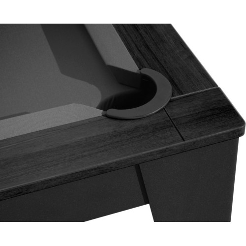Pool Table / Dining Table, Vancouver III, 7 ft., black/black, grey cloth