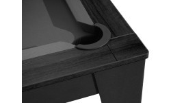 Pool Table / Dining Table, Vancouver III, 7 ft., black/black, grey cloth