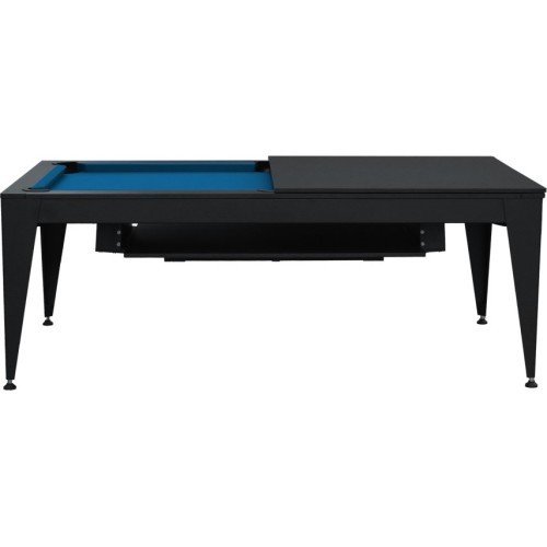 Pool Table / Dining Table, Vancouver III, 7 ft., black/black, blue cloth