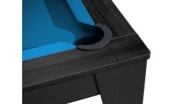 Pool Table / Dining Table, Vancouver III, 7 ft., black/black, blue cloth