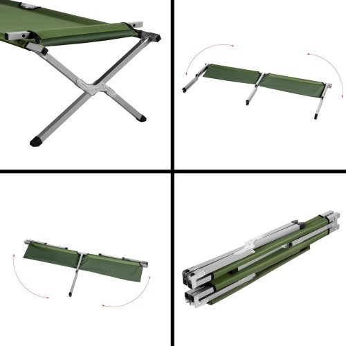 NC2756 FOLDING CAMP BED GREEN 200 CM NILS CAMP