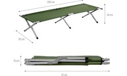 Sudedama stovyklavimo lova Nils Camp NC2756, žalia, 200 cm