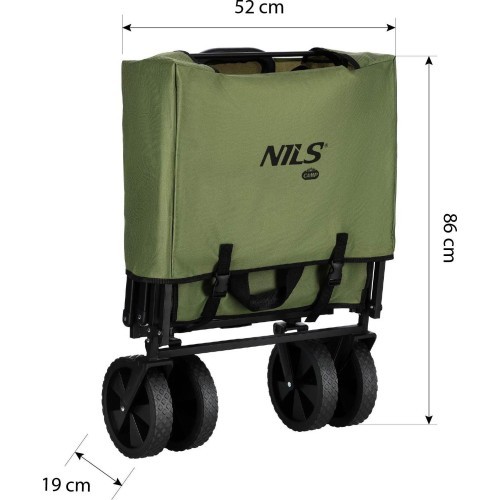 Vežimėlis Nils Camp NC2602, 150 l, žalias