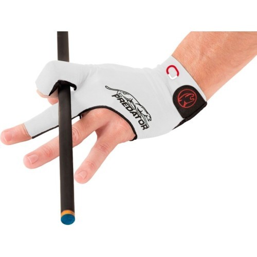 Billiard Glove, Predator Second Skin, 3-Finger, Jasmin Ouschan White, to wear on left hand, XXL