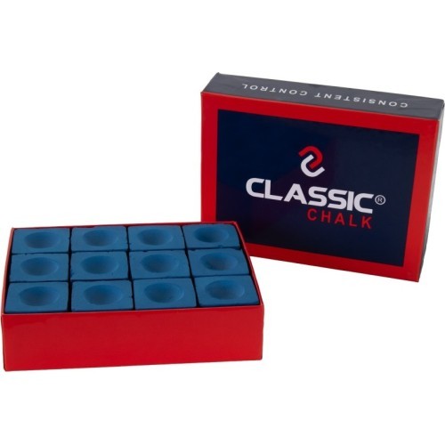 Biliardo kreida Classic, mėlyna, 12 vnt.