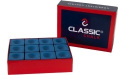 Бильярдный мел Classic, синий, 12 шт.