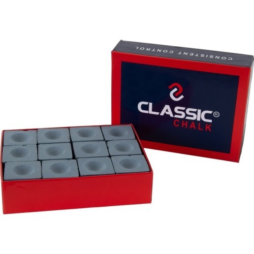 Biliardo kreida Classic, pilka, 12 vnt.