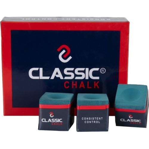 Бильярдный мел Classic, зелёный, 12 шт.