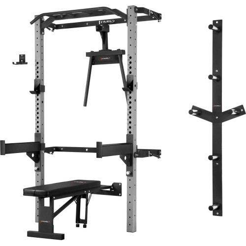KLT22 MULTIFUNCTIONAL FOLDING POWER RACK SILVER HMS