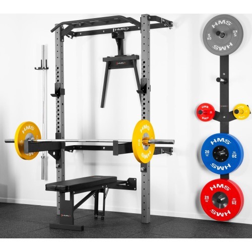 KLT22 MULTIFUNCTIONAL FOLDING POWER RACK SILVER HMS