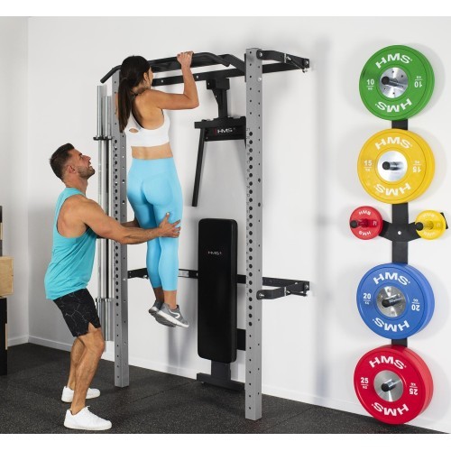 KLT22 MULTIFUNCTIONAL FOLDING POWER RACK SILVER HMS