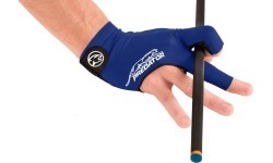 Billiard Glove, Predator Second Skin, 3-Finger, blue-white, to wear on right hand, L&XL