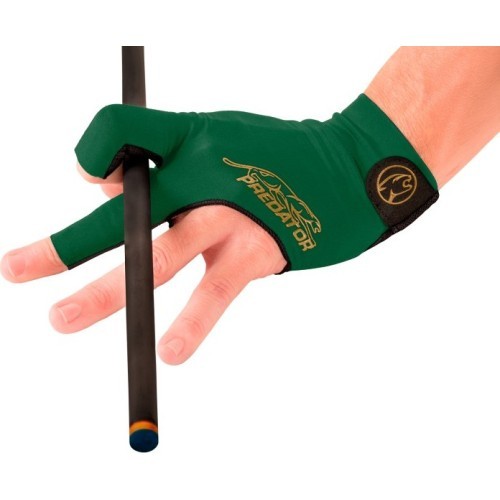 Billiard Glove, Predator Second Skin, 3-Finger, green-gold, to wear on left hand, XXL