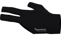 Billiard Glove, Half Finger, Dynamic Pro, 3-Finger, Black, to wear on left hand, L&XL