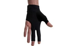 Billiard Glove, Half Finger, Dynamic Pro, 3-Finger, Black, to wear on left hand, L&XL