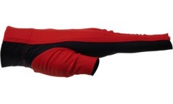 Biliardo pirštinė Dynamic Pro, be pirštų galiukų, 3 pirštų, juoda/raudona, kairei rankai, L&XL