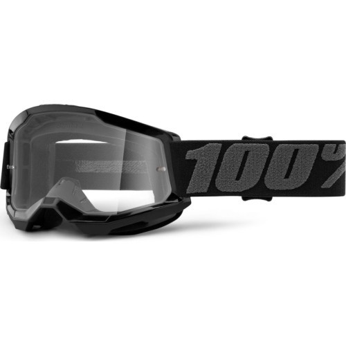 Vaikiški motokroso akiniai 100% Strata 2 Youth - Juoda