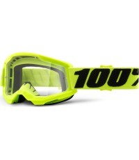 Детские кроссовые очки 100% Strata 2 Youth - Жёлтый, прозрачный плексиглас