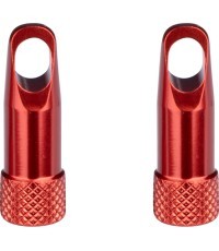 Колпачки / гайки ниппеля Presta (FV) с ключом, алюминий (красный)