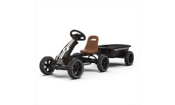 EXIT Foxy Pedal Go-Kart with Trailer - Espresso Black