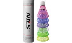 NILS nailoniniai badmintono skraidyklės NBL6026, įvairiaspalvės, 6 vnt.
