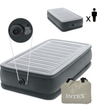 Надувной матрас 191x99 см с насосом одноместный INTEX DELUXE 64412ND
