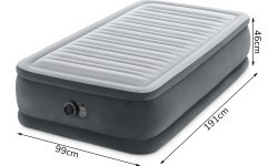 Pripučiamas čiužinys 191x99 cm su pompa vienvietis INTEX DELUXE 64412ND