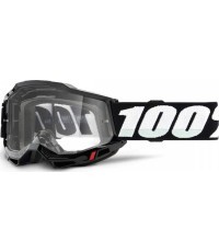 Vaikiški motokroso akiniai 100% Accuri 2 Junior - Juoda, skaidrus pleksis